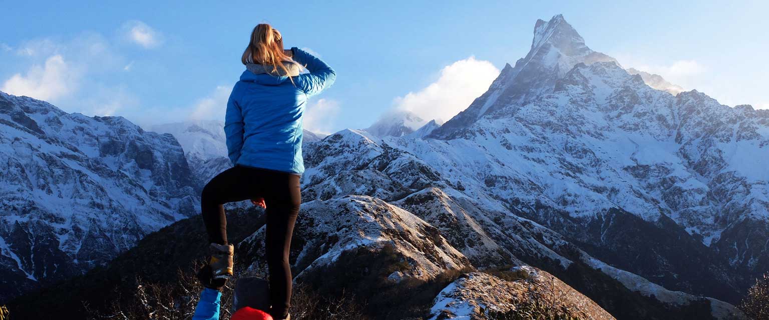 Mt. Machapuchare, fishtail mountain, seen during Mardi himal trek