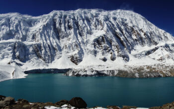 Tilicho Lake, one of the highest lakes in the world, seen during Tilicho lake trek